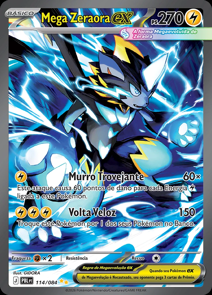 Mega Zeraora ex · 114/084 · Escuridão Absoluta